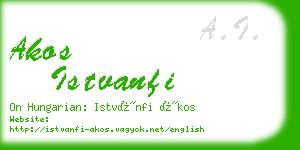 akos istvanfi business card
